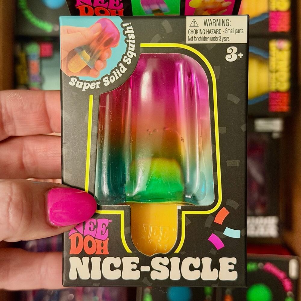 NEEDOH Nice-Sicle Super Solid Squish Fidget Toy- RAINBOW! SEALED- Authentic!